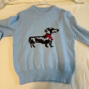 Blue Dog Pattern Sweater